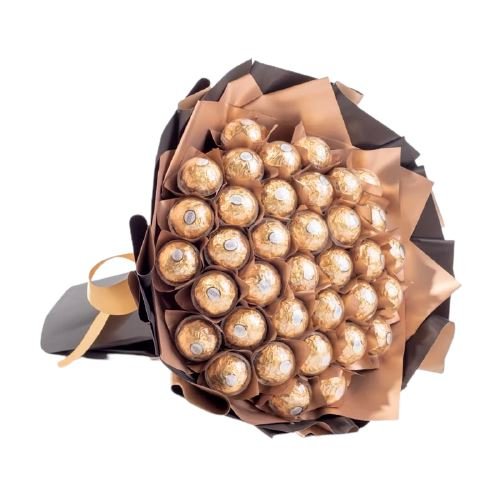 Classic Gold Bouquet of Chocolates - Florist London