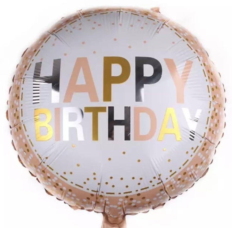 Classic Happy Birthday Helium Balloon - Florist London