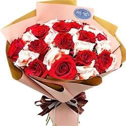 Classic Roses and Chocolate Bouquet
