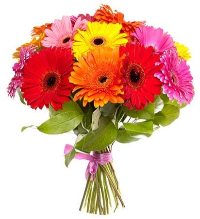 Colourful Gerbera Wedding Bouquet - Florist London