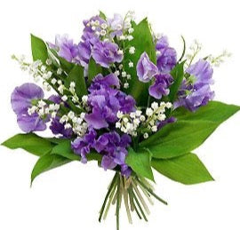 Convalaria and Sweet Pea Bouquet