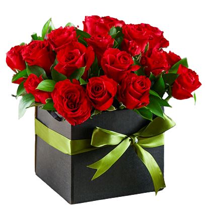 Cute Roses with Greenery Box - Florist London