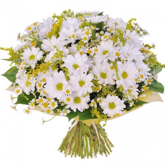 Daisy Chrysanthemum with Solidago Bouquet - Florist London