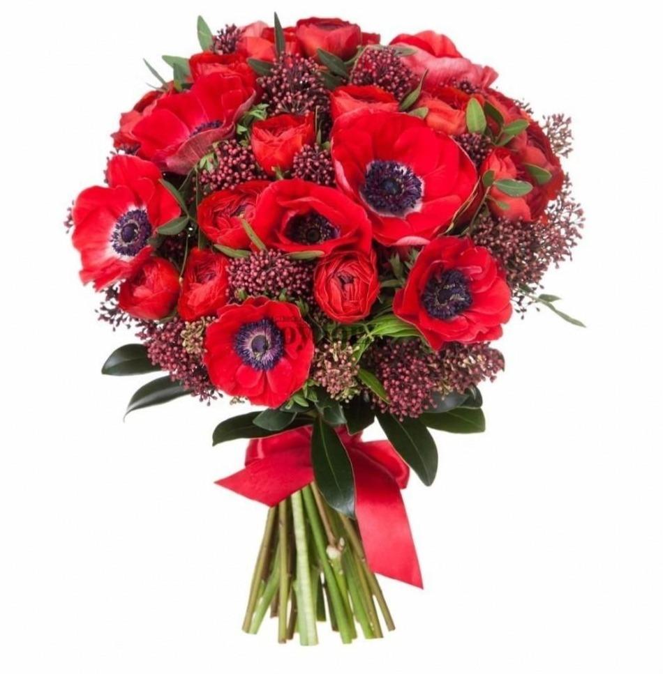 Elegant Red Anemone Bouquet - Florist London
