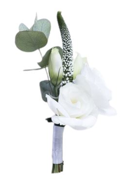 Eustoma and Veronica Buttonhole