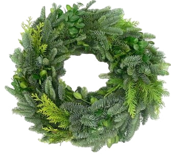 Fresh Mix Spruce and Conifer Wreath - Florist London