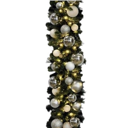 Garland with Baubles and Lights