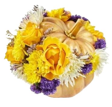 Gold Pumpkin Arrangement - Florist London