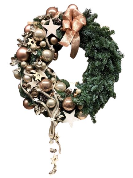 Gold Stars Festive Wreath