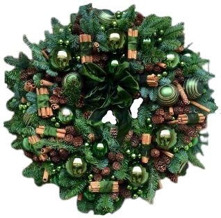 Green Festive Christmas Wreath - Florist London
