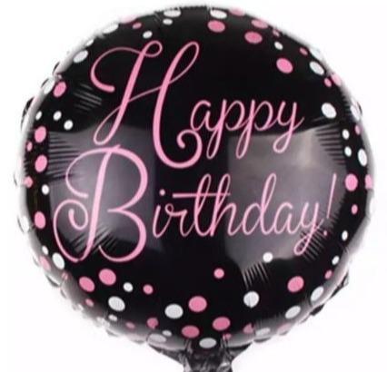 Happy Birthday Balloon with Pink Dots - Florist London