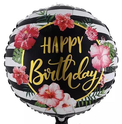 Happy Birthday Flowers Balloon - Florist London
