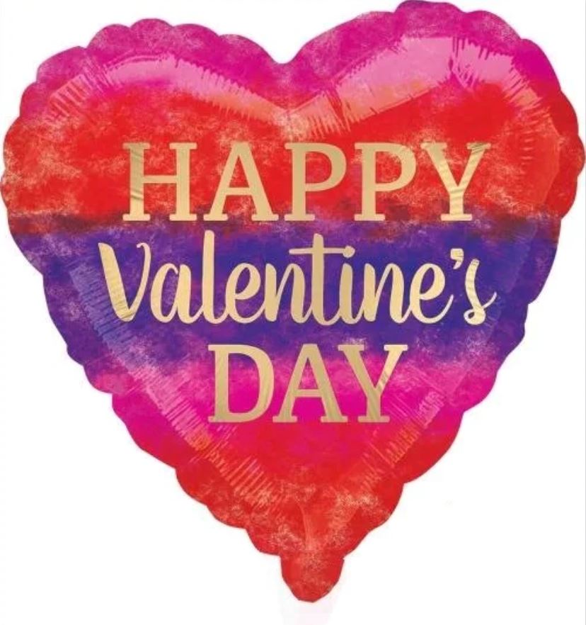 Happy Valentine's Day Bright Balloon 18 inch - Florist London