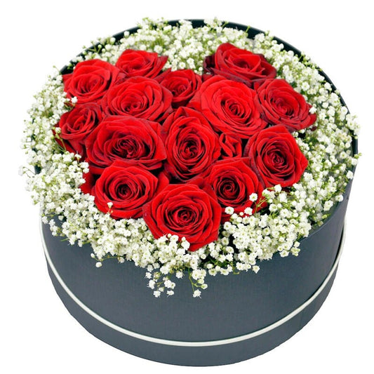 Heart in Gypsophila Gift Box