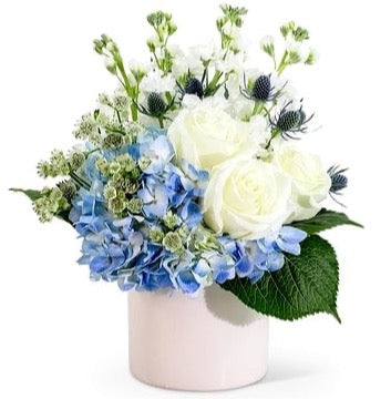 Hydrangea and Stock Flower Box
