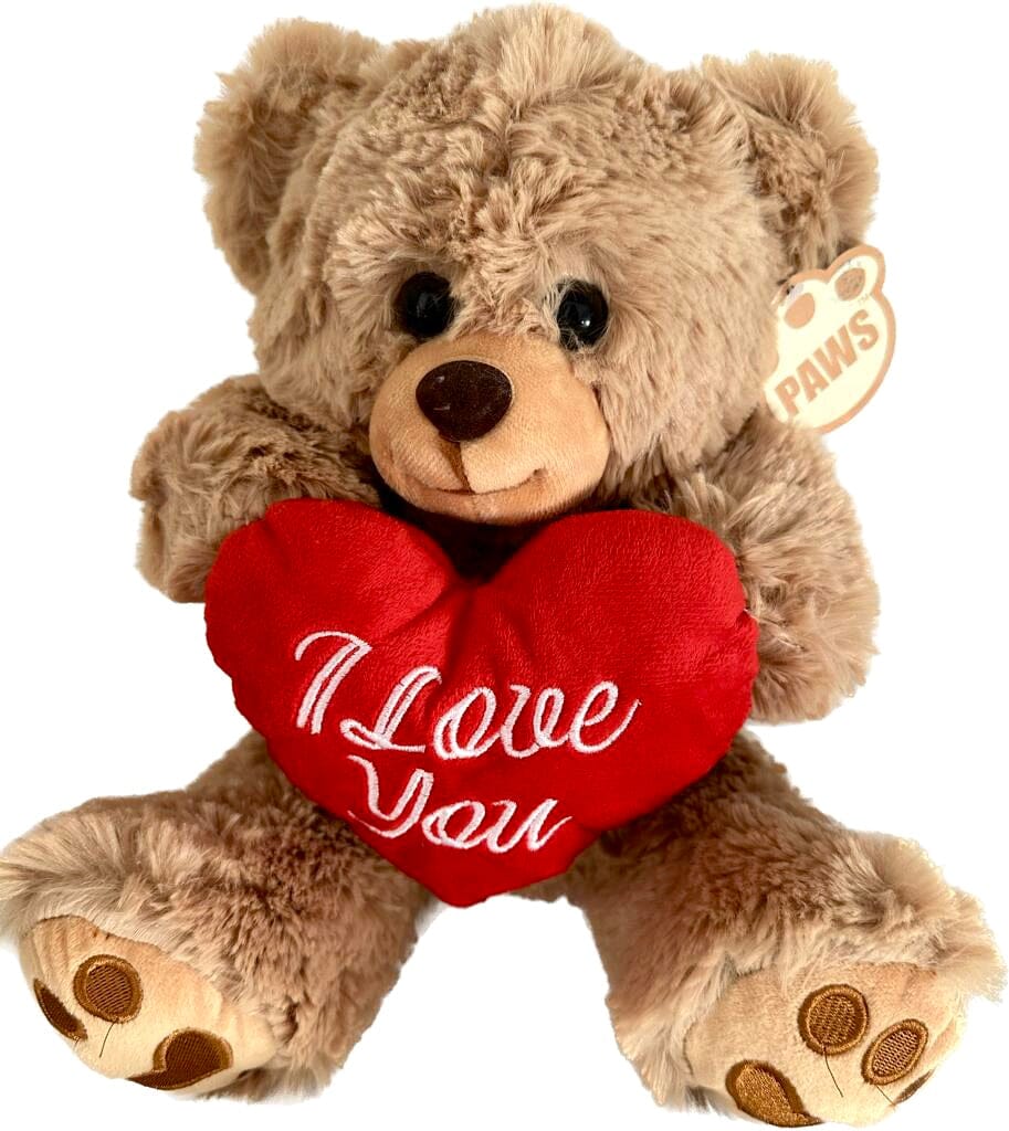 I love You Brown Plush Teddy 33cm - Florist London