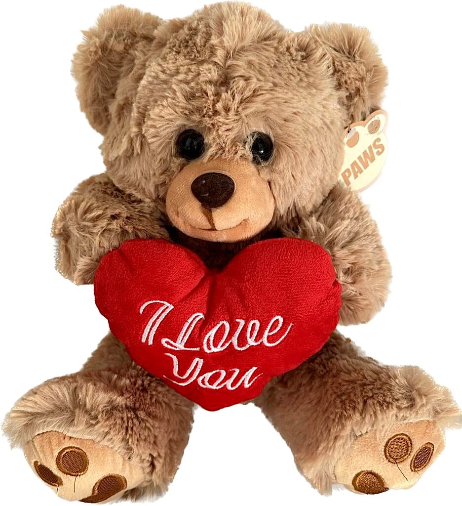 I love You Brown Plush Teddy 33cm - Florist London