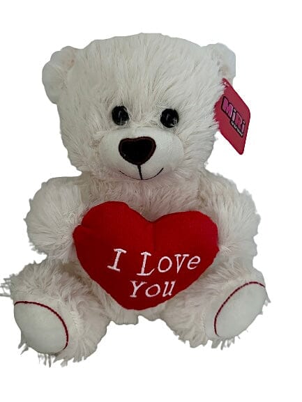 I love You Cream Plush Teddy 33cm - Florist London