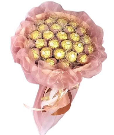 Light Pink Bouquet of Chocolates - Florist London