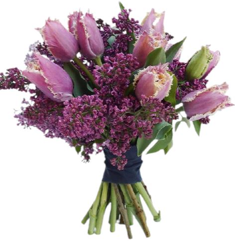 Lilac and Tulips Bouquet - Florist London