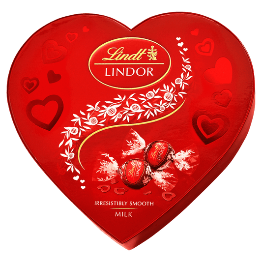 Lindt Lindor Milk Chocolate Heart Box 200g - Florist London