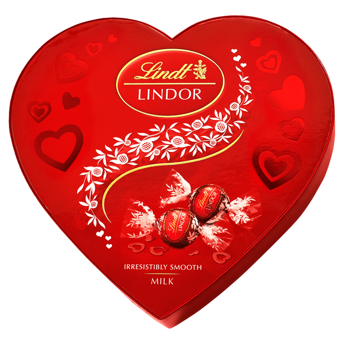 Lindt Lindor Milk Chocolate Heart Box 200g