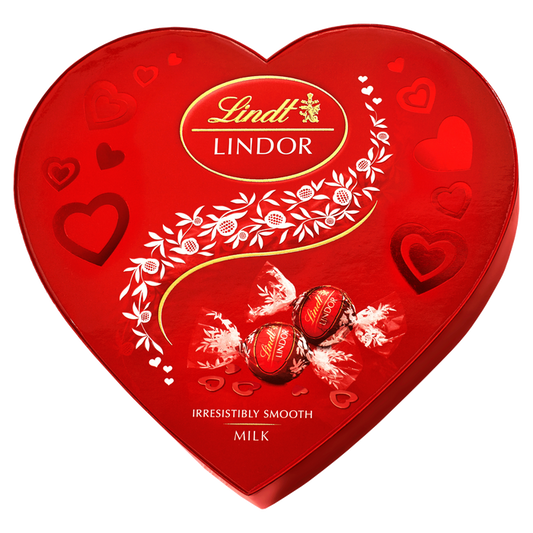 Lindt Lindor Milk Chocolate Heart Box 200g