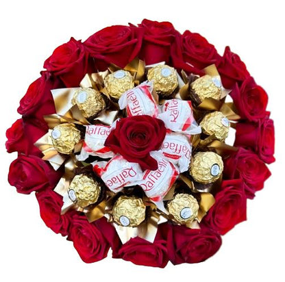 Luxury Roses and Chocolates Bouquet - Florist London