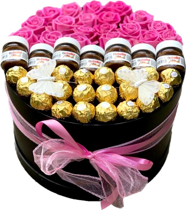 Luxury Roses and Chocolates in a Box