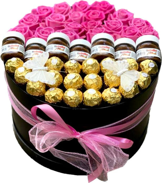 Luxury Roses and Chocolates in a Box