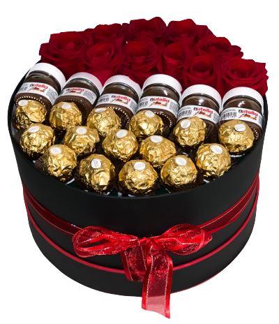 Luxury Roses and Sweets Box