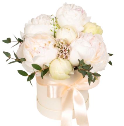 Luxury White Peonies Box - Florist London