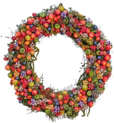 Malus and Berry Autumn Wreath - Florist London