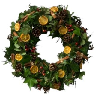 Natural Christmas Door Wreath - Florist London