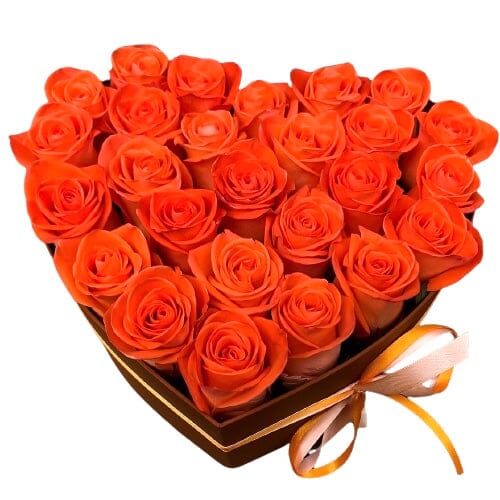 Orange Roses Box - Florist London