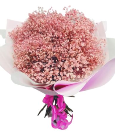 Peach Gypsophila Bouquet - Florist London