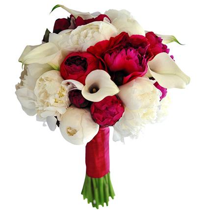 Peonies and Calla Lily Wedding Bouquet - Florist London