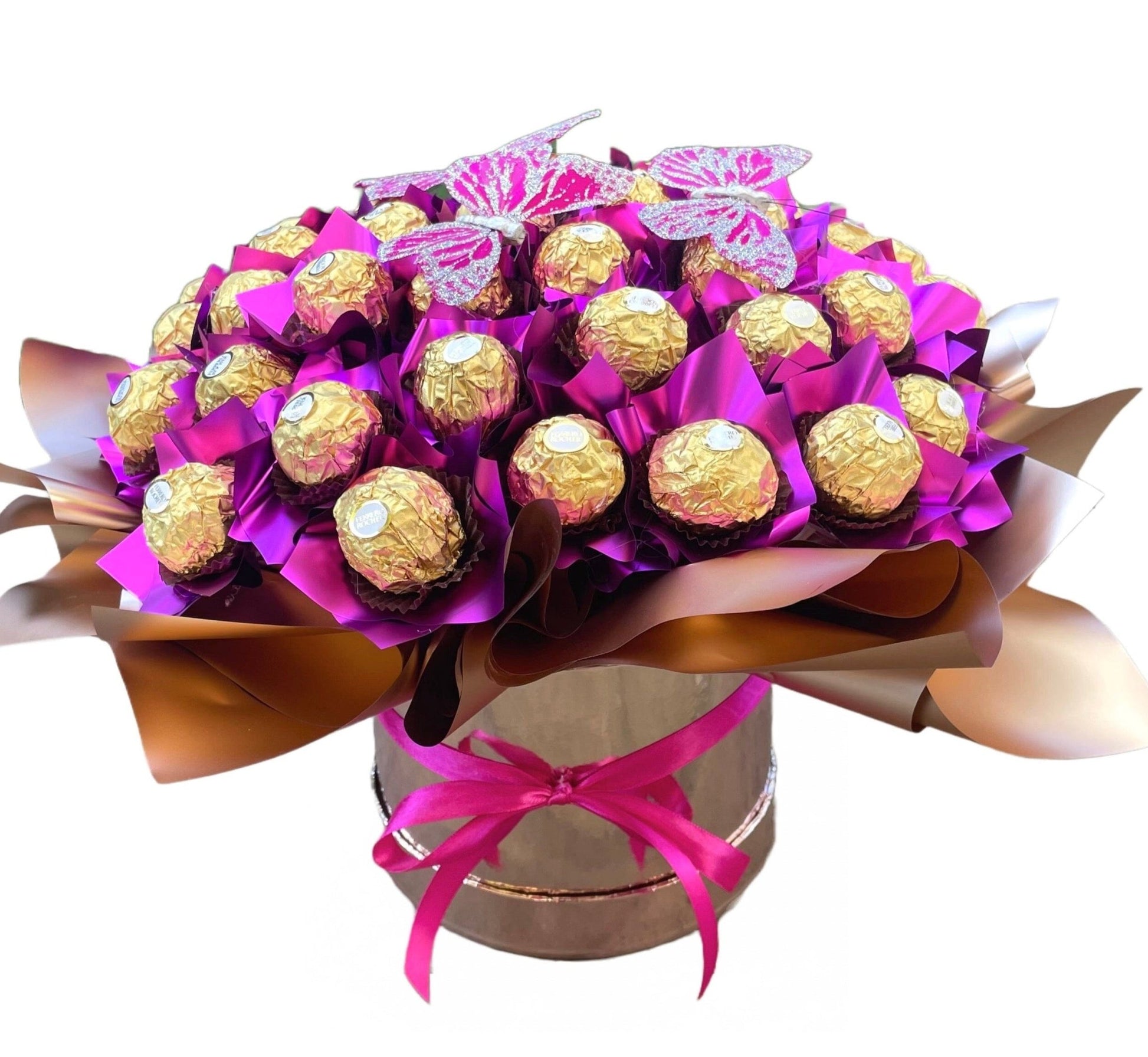 Pink and Gold Box of Chocolates - Florist London