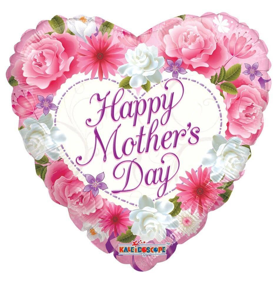 Pink Flower Happy Mother's Day Balloon 18 inch - Florist London