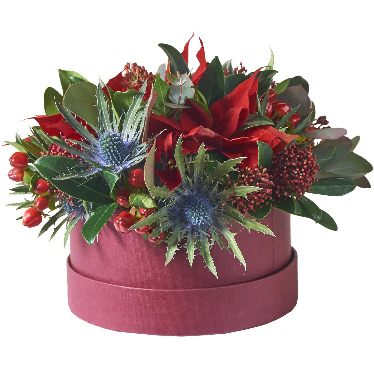 Poinsettia Christmas Flower Box