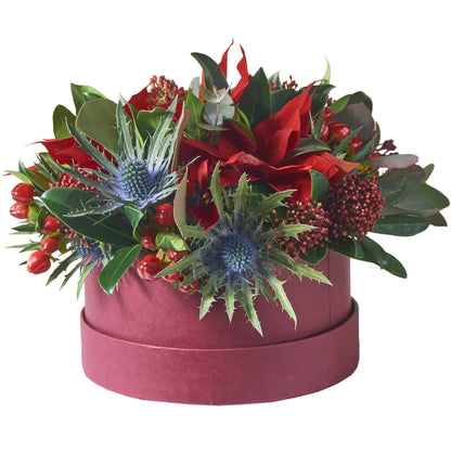 Poinsettia Christmas Flower Box
