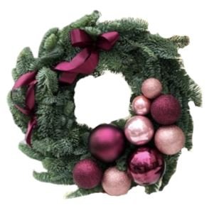 Purple and Pink Door Wreath - Florist London