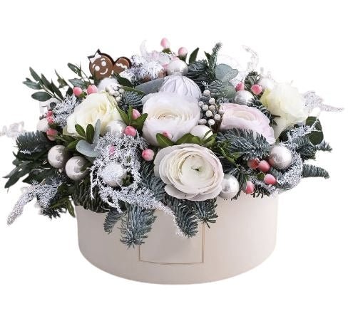 Ranunculus in Christmas Box - Florist London