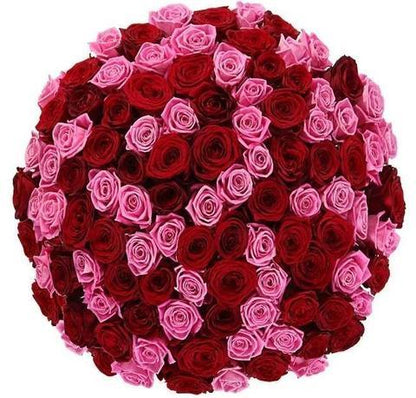 Red and Pink Roses Bouquet