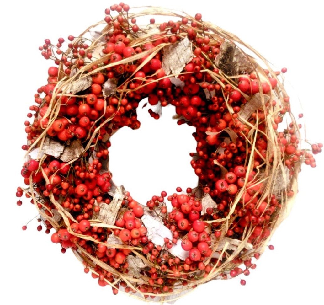 Red Berry Autumn Wreath - Florist London