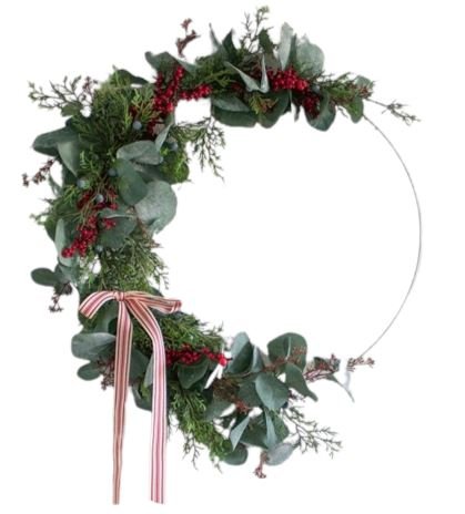 Red Berry Moon Festive Wreath - Florist London