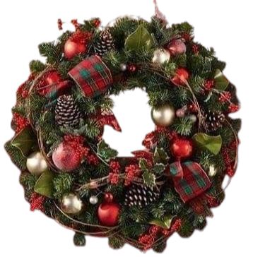Red Christmas Door Wreath - Florist London