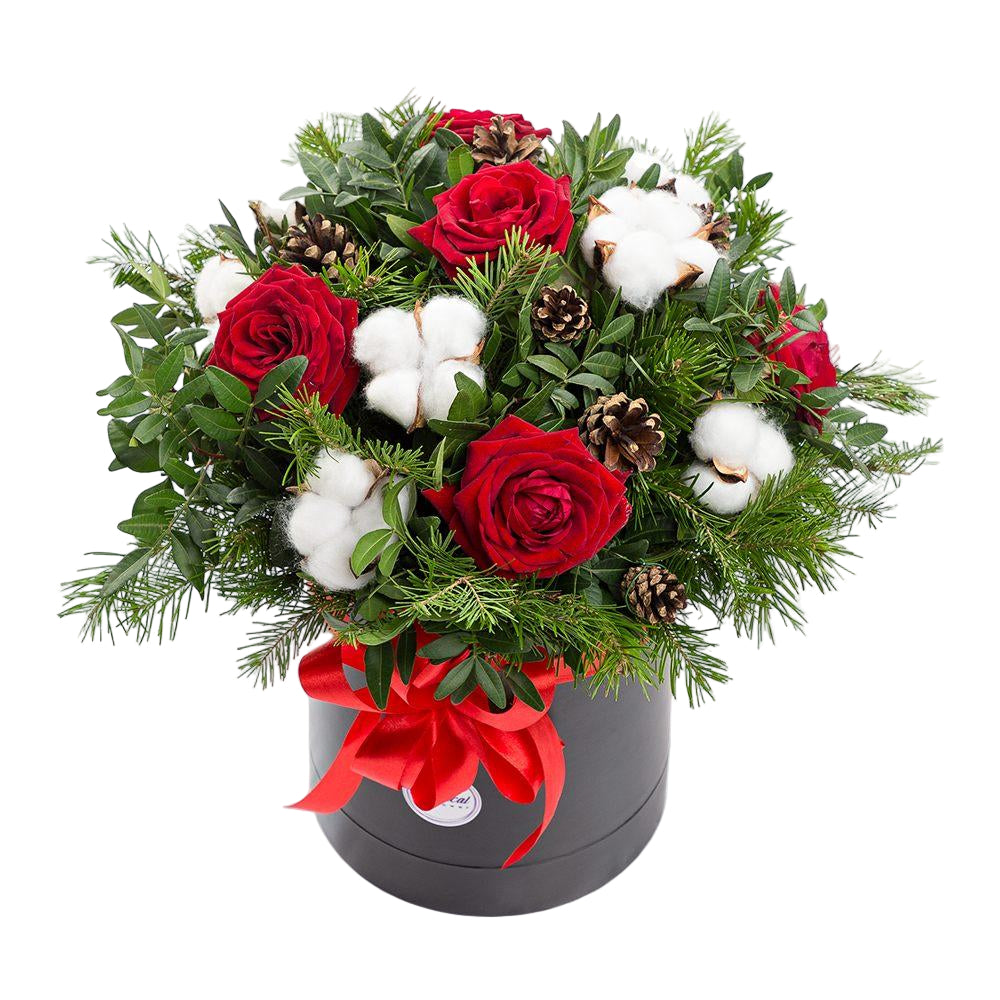 Red Roses Christmas Box - Florist London