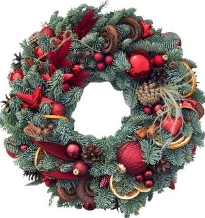 Red Star Christmas Wreath - Florist London