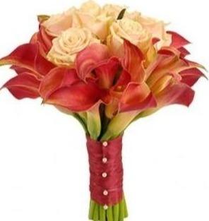 Roses and Calla Wedding Bouquet